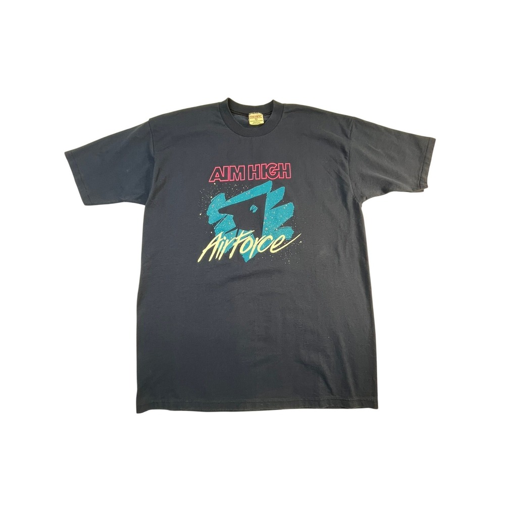 VTG US Air Force Mens‎ XL Shirt by Tee-Rific Blue Single Stitch Sleeve